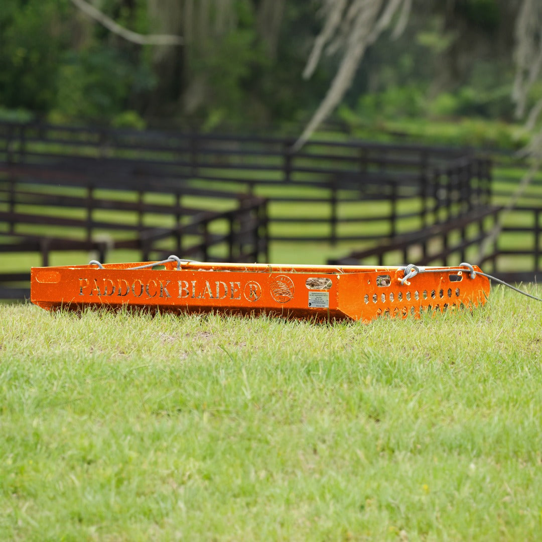 orange paddock blade horse manure scooper