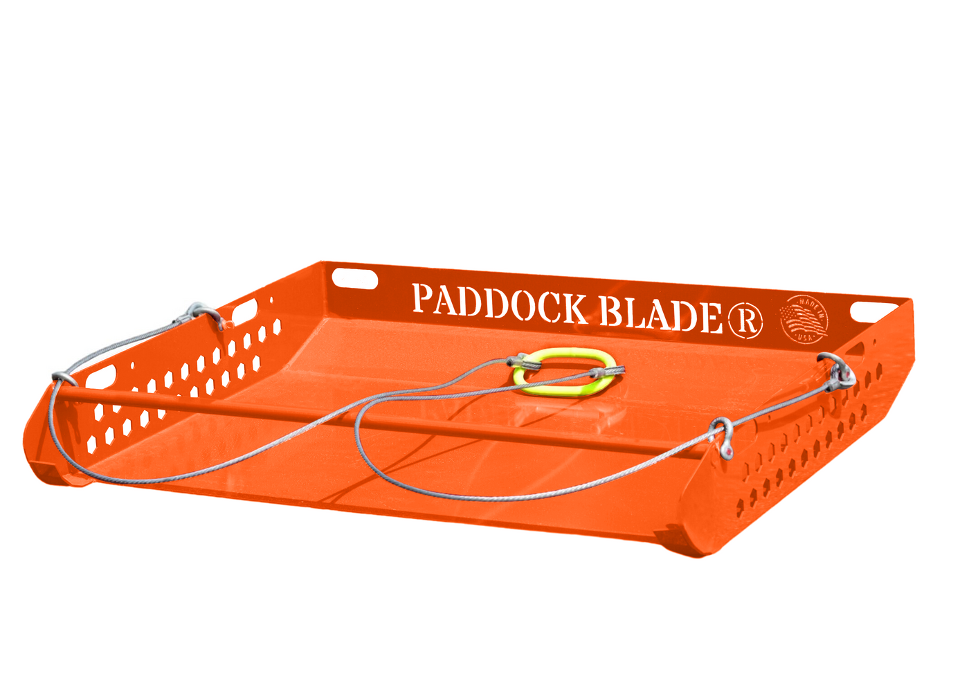 orange paddock blade horse manure scooper