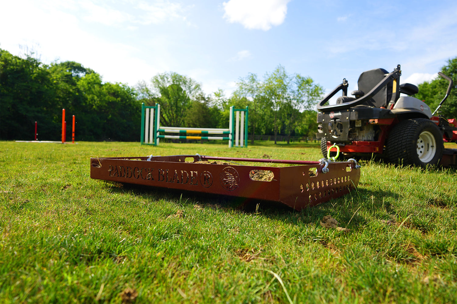a manure collection tool in a field