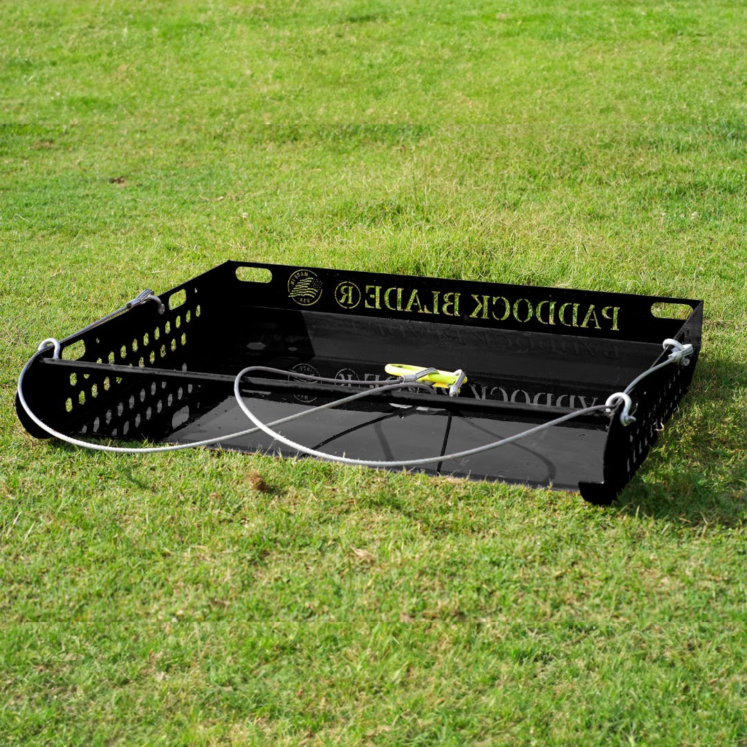 Paddock Blade Horse Paddock Cleaner | American Made | (Magnum Black) | FREE Delivery