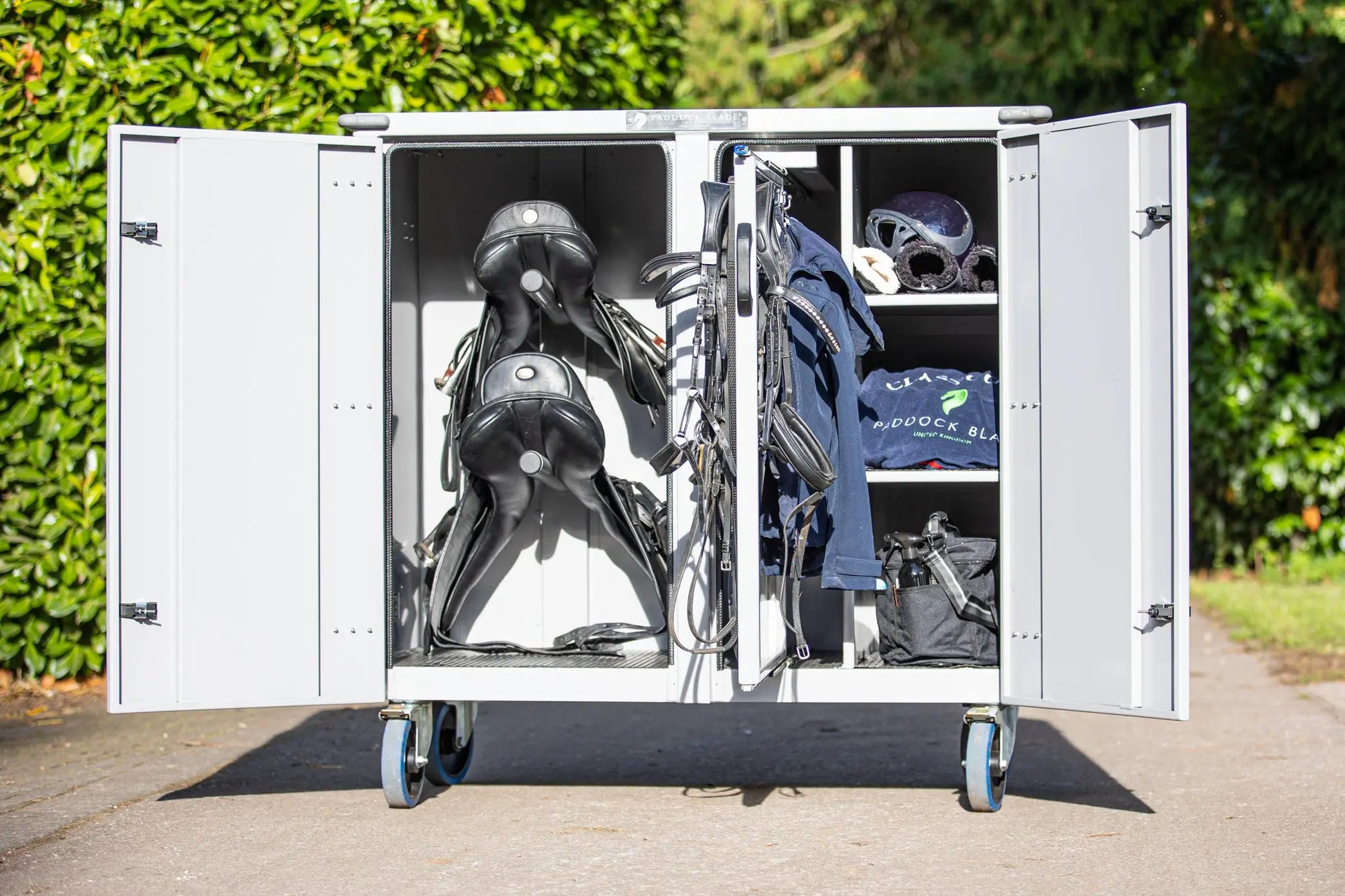 (NEW) Paddock Blade Deluxe Aluminium Tack Locker | Large | American Made Free Delivery Paddock Blade USA