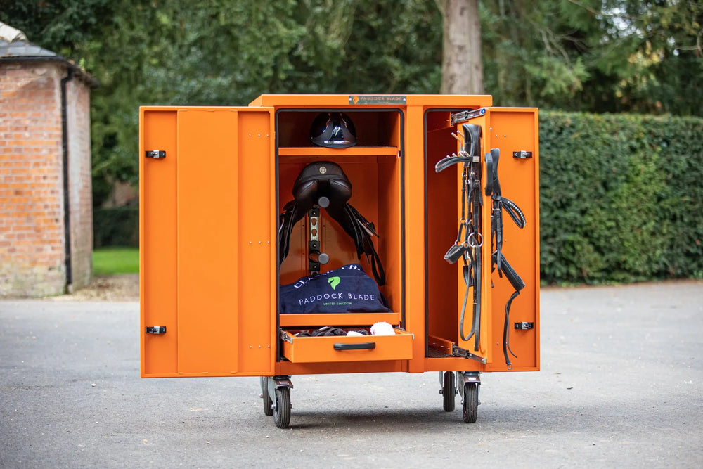 (NEW) Paddock Blade Deluxe Aluminium Tack Locker & Saddle Storage Trunk -  Medium
